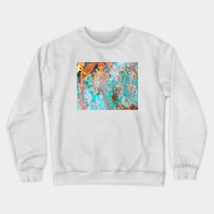 Blue Textured Floral Pattern Crewneck Sweatshirt